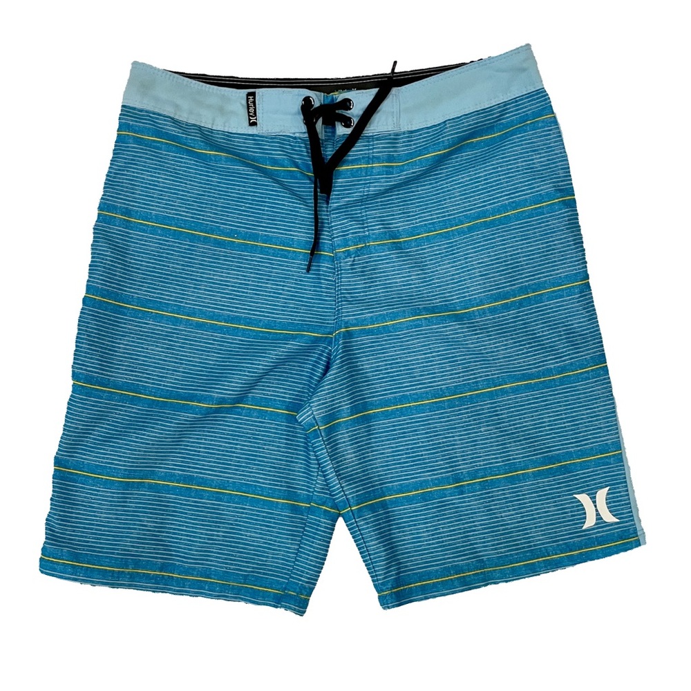 Hurley Boy’s Boardshorts - size 14/27, blue striped